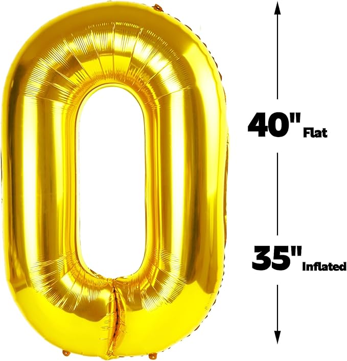 Gold 40 Inch 30 Number Balloons, Balloon Decorations for 30 Birthday, Foil Giant 30 Birthday Graduations Anniversary Party