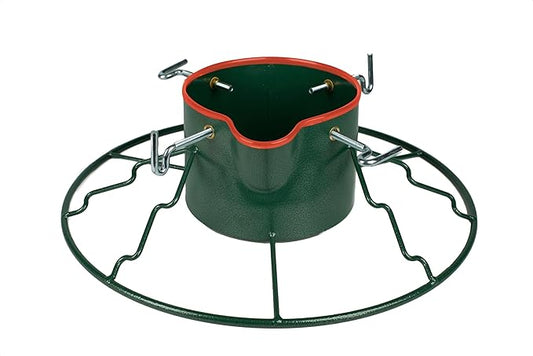 Yard Butler Santa's Helper Easy Fill - Easy to Use & Assemble Christmas Tree Stand - Durable & Sturdy Stand Made with Anti-Rust Steel - Beautiful Addition to Holiday Decor - 6' to 11' Trees - Green