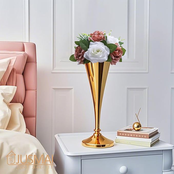 Artificial Flowers Ball 4 Pcs Dusty Rose White Flowers Wedding Table Centerpiece Table Decorations Flower Arrangement for Table Flowers centerpieces Wedding Flowers Wedding centerpieces