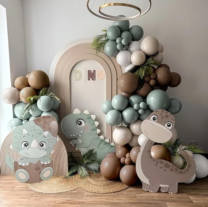 Dusty Green Nude Balloon Garland Double Stuffed Brown Blush White Sand Cream Neutral Balloon Arch Kit Sage Green Beige Balloons for Baby Shower Birthday Wedding Woodland Wild One Party Decor