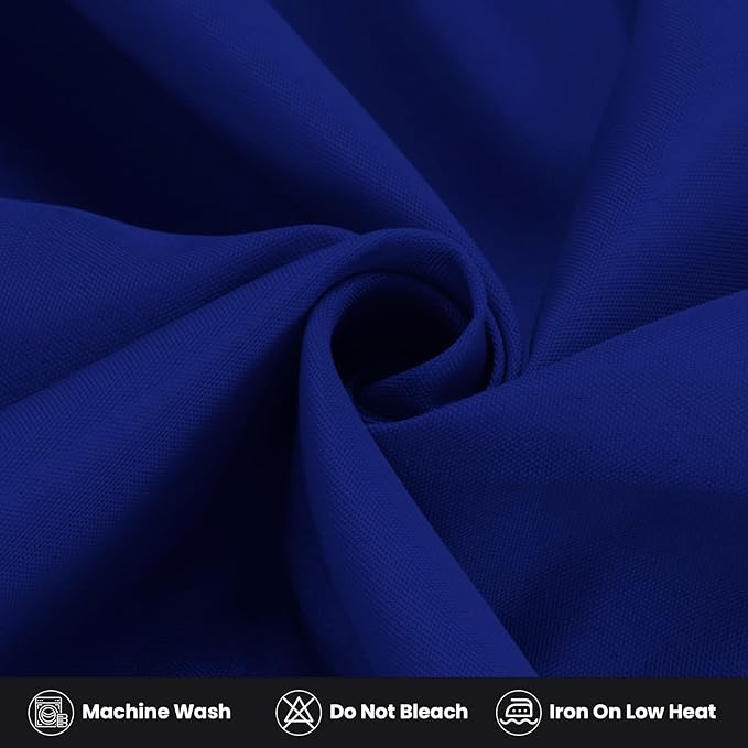 Ascoza 2 Pack Fitted Tablecloth for 8 Foot Rectangle 96 x 30 Inch Royal Blue Table Covers Water Resistant Polyester Cloth for Folding, Parties,Display, Trade Show (Royal Blue)