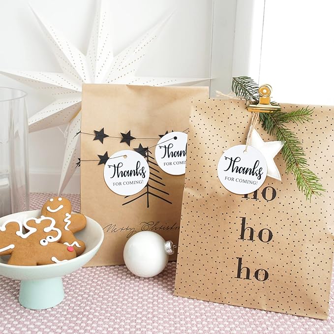 G2PLUS Thank You Tags, 100PCS Thank You for Coming Tags, 2 in Round White Paper Gift Tag with String for Gift Wrapping, DIY Arts & Crafts, Wedding Party Favors