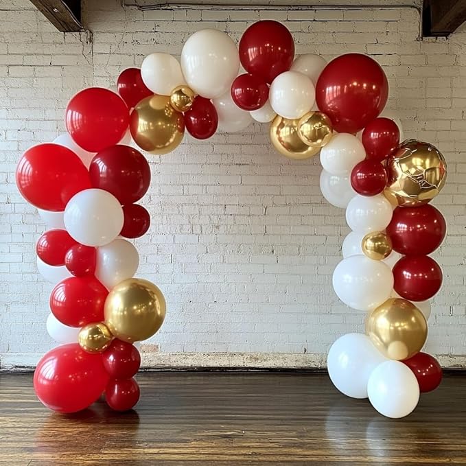 Red Balloon Arch Kit, 125 Pcs Red Balloons Different Sizes 18 Inch 12 Inch 10 Inch 5 Inch Balloons for Balloon Arch Garland Birthday Baby Shower Wedding Graduation Christmas Party Decoration