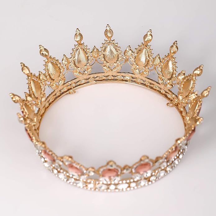 FORSEVEN Queen Crown Rhinestone Wedding Crowns and Tiaras for Women Costume Party Hair Accessories Princess Birthday Crown Crystal Bridal Crown Halloween Decorations Headband