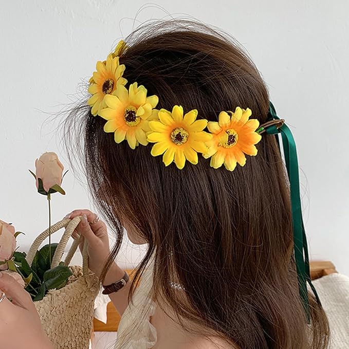 Realistic Headband Headpiece Tiaras Flower Hairband Women Wedding Party Accessories