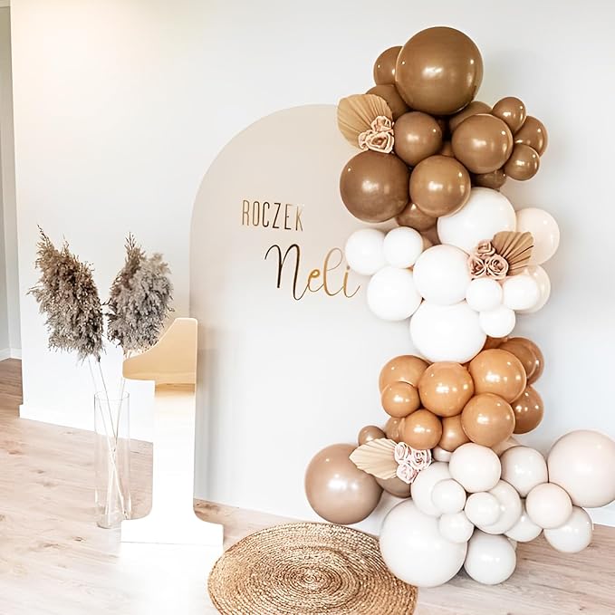 Brown Balloons, 66pack 12inch Brown Latex Party Balloons for Graduation, Teddy Bear Themed Party, Wedding, Birthday, Bridal Shower, Baby Shower, Gender Reveal Party Decorations