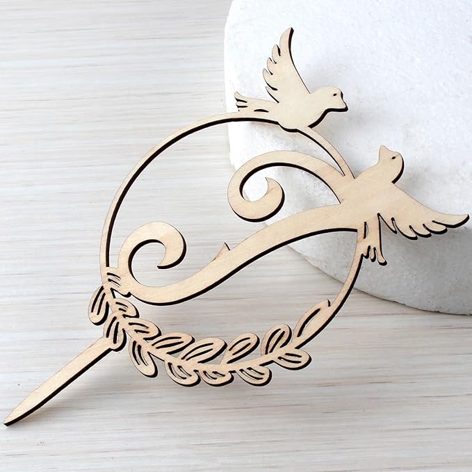 LINGTEER Personalized Inital Letter J Wooden Cake Topper Perfect for Birthday Rustic Wedding Party Keepsake Decoration