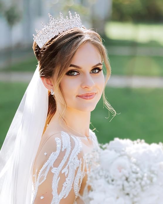 Crowns for Women - Tiaras for Women Crystal Queen Crown for Birthday Costume Party Celebration