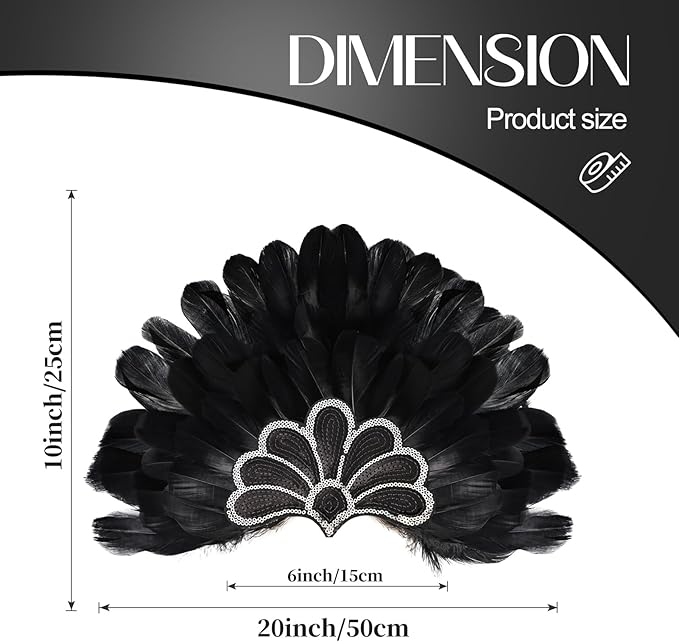 Women's Carnival Feather Headpieces Sequin Headdress for Wedding Masquerade Party Cosplay Feather Headbands