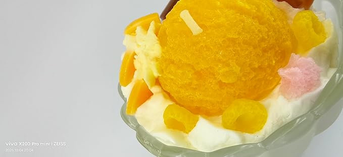 Generic Ice Cream Aromatherapy Candles, Glass Goblet, Decorative Dessert Shape, Fruit Fragrance, Christmas Birthday Festival Gift (Coconut Fruit)
