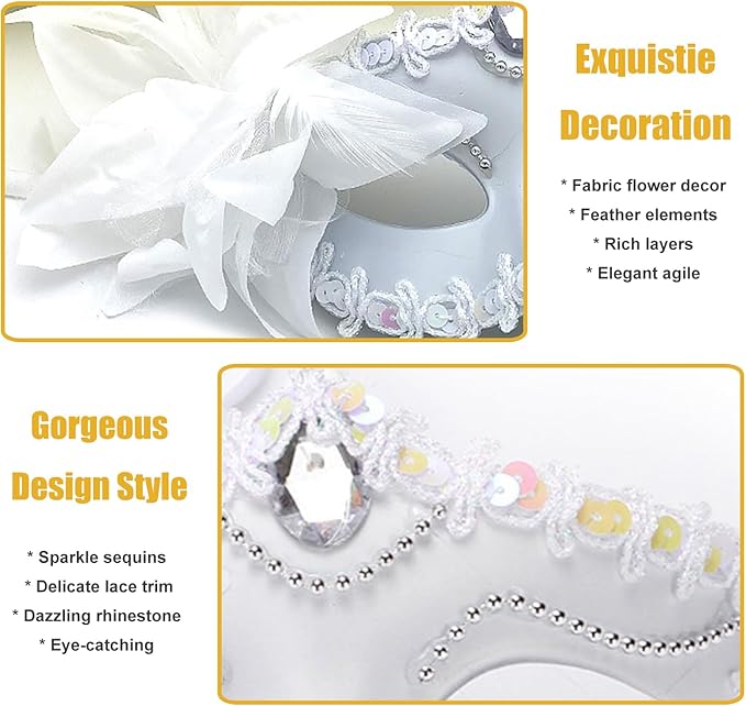 Masquerade Mask for Women Venetian Halloween Carnival Masks for Party Prom Ball