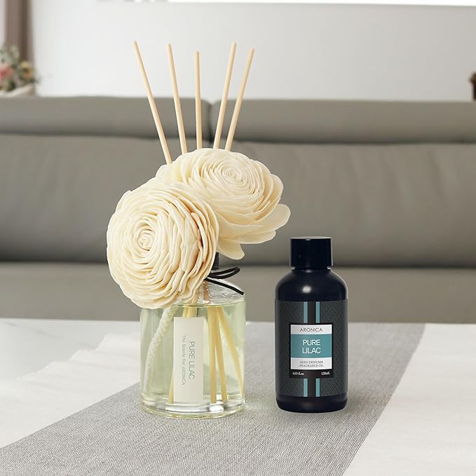 Aronica Reed Diffuser Oil Refill, 5.07oz, Midnight Jasmin - Fragrance Oil Diffuser Essential Oils Refills for Home