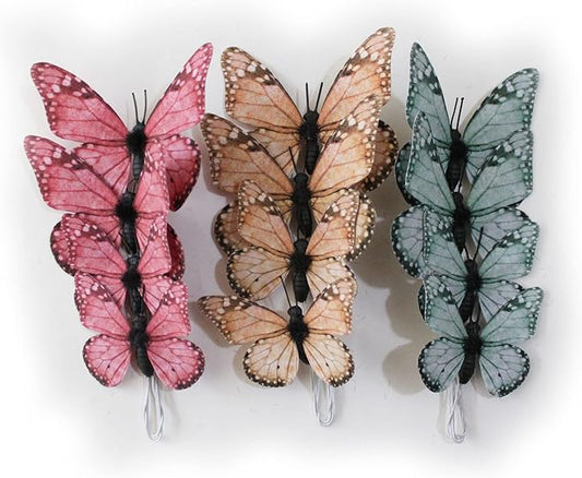 ConetoRosa Butterfly Wall Decor 12PCS 2Sizes, 3D Butterfly Decor Fake Butterfly Wall Butterfly Decorations for Home Room Bedroom Nursery Decor, 3D butterflies for Wedding Christmas Brithday (Retro)