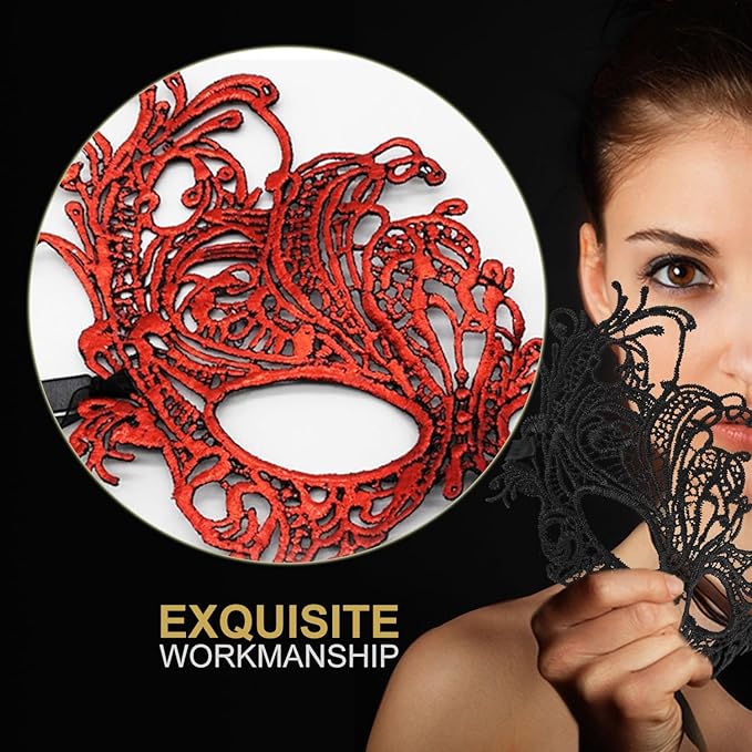 Couple Masquerade Mask for Women Men Shiny Venetian Mask Halloween Mask for Party Prom Ball Costume Lace Masks