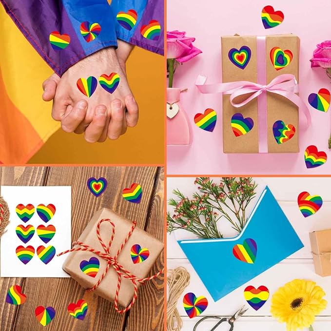 288 PCS Pride Stickers, LGBTQ Stickers, Rainbow Sticker Gay Bi Trans Lesbian Pride Stuff, LGBT Rainbow Mixed Sticker, LGBT Gift