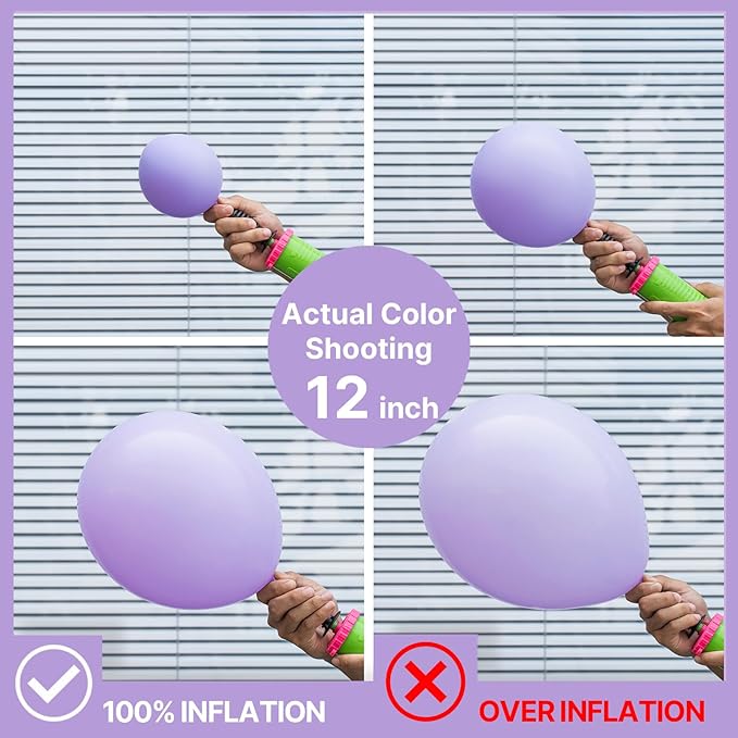 PartyWoo Lavender Balloons 85 pcs Purple Light Purple Different Sizes Pack of 18 12 10 5 Inch Pastel Purple Balloon Arch Kit Balloon Garland for Birthday Party Decorations Purple-Q10
