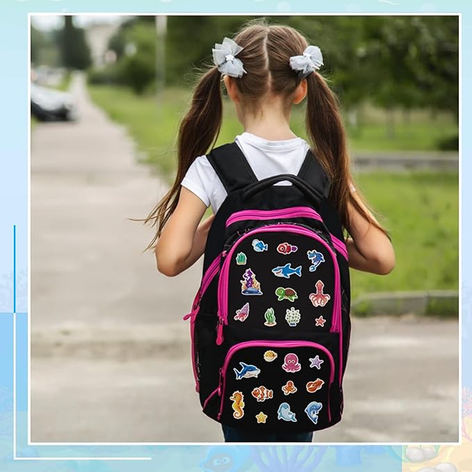 24 Sheets Ocean Stickers for Kids, 564 Pcs Under The Sea Animal Stickers Bulk Preschool Sticker Sheets for Reward Craft Scrapbooking Water Bottles Gifts Bags Cards Envelopes Decor