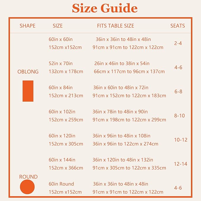 Thanksgiving Waterproof Tablecloth – Fall Harvest Pumpkins, Maple Leaves & Berries Print – Autumn Rectangle Table Cover for Dining or Party, Brown, W60 x L02 in