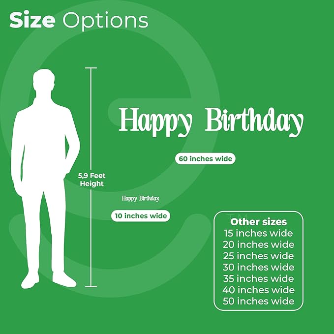 CRYPTONITE Personalized Sticker for Backdrops | Custom Vinyl Name Sticker for Birthday, Baby Shower, Nursery or Graduation | Choose Font & Size for Party Decor or Signage