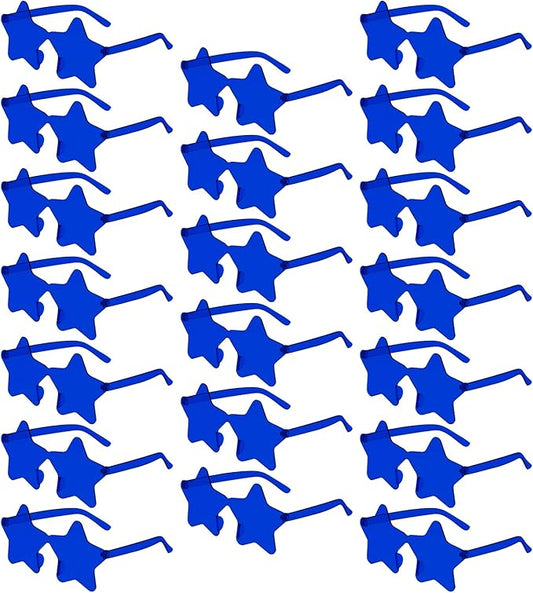20 Pairs Rimless Star Sunglasses Bulk Transparent Candy Color Star Glasses for Women Men Party Favors
