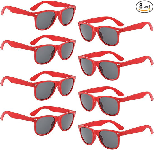 Pibupibu Kids Neon Colors Party Favor Supplies Unisex Sunglasses Pack of 8
