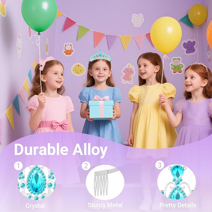 Tiara Crown for Women, Queen Tiara for Birthday Prom Bridal Party Custome Blue