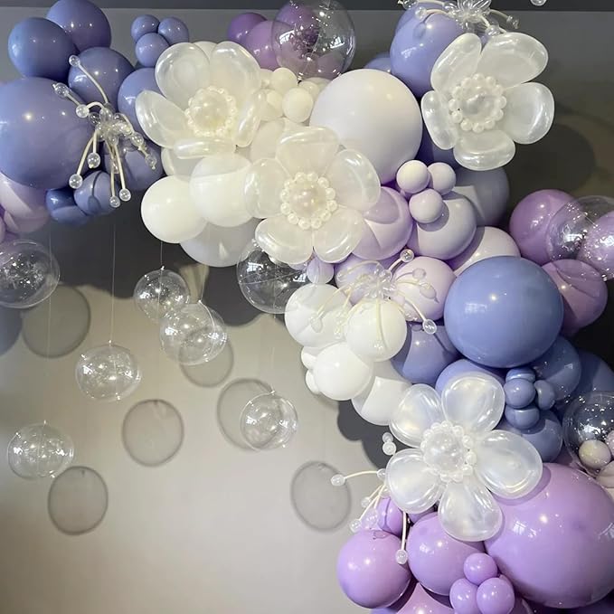130pcs Pastel Purple Balloons Different Sizes 18" 12" 10" 5" Light Purple Latex Balloon Garland Arch Kit for Birthday Baby Shower Graduation Wedding Gender Reveal Party Decorations