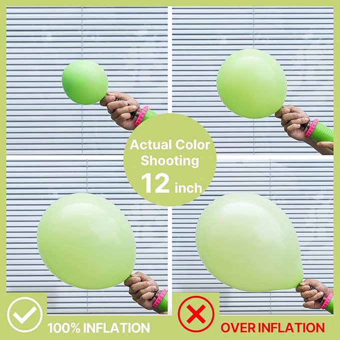 PartyWoo Lime Green Balloons 100 pcs Different Sizes of 36 18 12 10 5 Inch Neon Yellowish Light Green Latex Balloon Arch Kit Garland for Graduation Halloween Summer Birthday Party Decorations Green-Y6