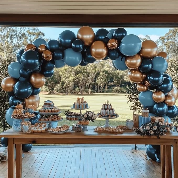 Blue Balloons, 60 PCS Dusty Blue Balloons 12 Inch Latex Balloon for Birthday Party Decoration, Wedding, Baby Shower, Engagement, Bridal Shower and Balloon Garland