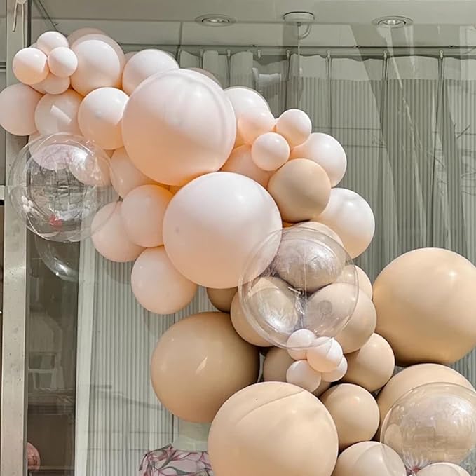Pastel Orange Balloons, 66pack 12inch Peach Latex Party Balloons for Birthday Baby Shower Graduation Wedding Gender Reveal Anniversary Party Decorations