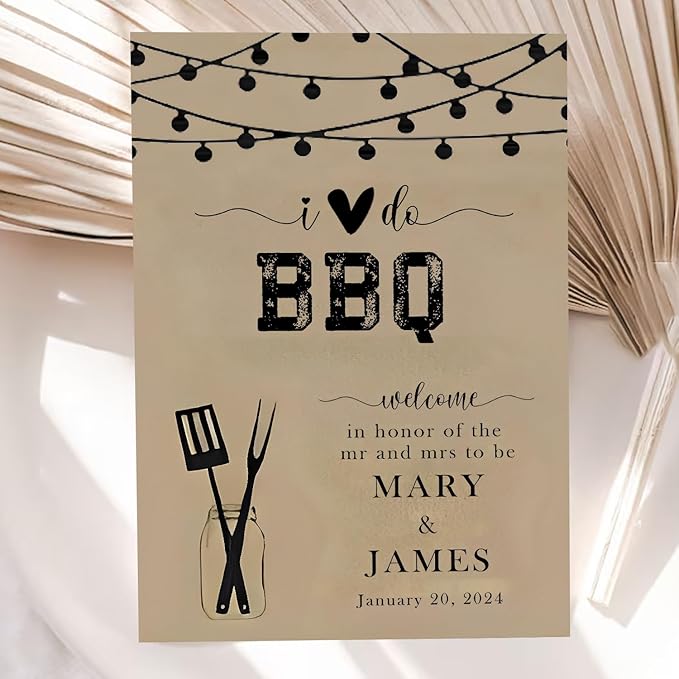I Do BBQ Welcome Sign Template, Printable Couple Shower BBQ Sign, Engagement I Do BBQ Party, Rehearsal Dinner Decor, I Do Bbq Decorations, Bbq Reception Sign, Couples Shower Bbq