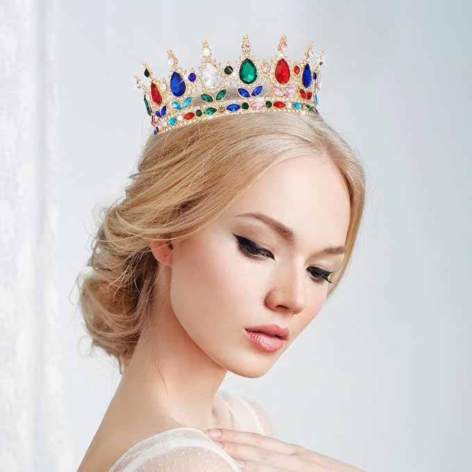 Queen Crown Rhinestone Wedding Crowns and Tiaras for Women Costume Party Hair Accessories Princess Birthday Crown Crystal BridalCrown
