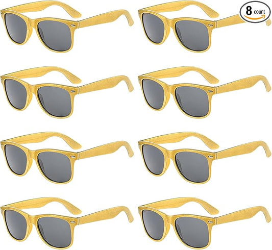 Pibupibu Neon Colors Party Favor Supplies Unisex Sunglasses Pack of 8