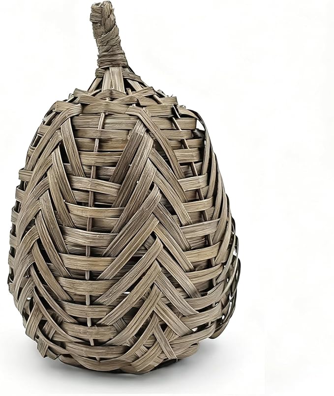 1Pcs of 5 Inch Bamboo-Woven Autumn Harvest Big Pumpkin Decor is Suitable for Thanksgiving & Halloween Fall Decorations. These Pumpkins are Perfect as Decorative Pumpkins for Table Decor