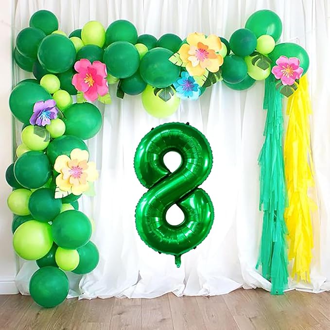 Green Number Balloons, 40 Inch Dark Green Balloon 9.9 Helium Balloon 9th Birthday for 9 Years Birthday Party Wedding Anniversary Decoration Children Girls Boys
