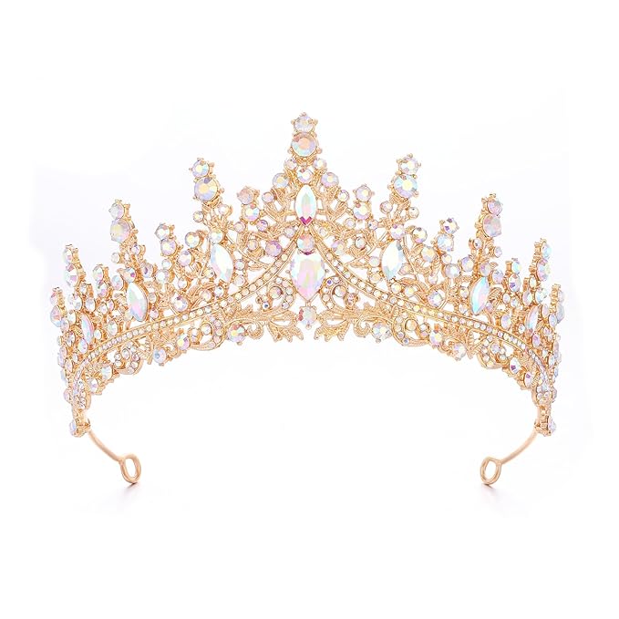 Tiara for Women Crystal Queen Crowns Rhinestone Princess Tiaras for Girl Wedding Headband for Bride Hair Accessories for Halloween Costume Birthday Party Prom Mother's Gifts