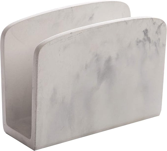 BINO Napkin Holder - Matte Marble Napkin Dispenser for Dinner Table | Black Kitchen Accessory