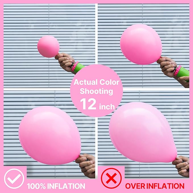PartyWoo Pink Balloons 100pcs Different Sizes of 36 18 12 10 5 Inch Matte Pink Balloon Arch Kit for Baby Shower Gender Reveal Princess Bachelorette Engagement Birthday Party Decorations Pink-Y11