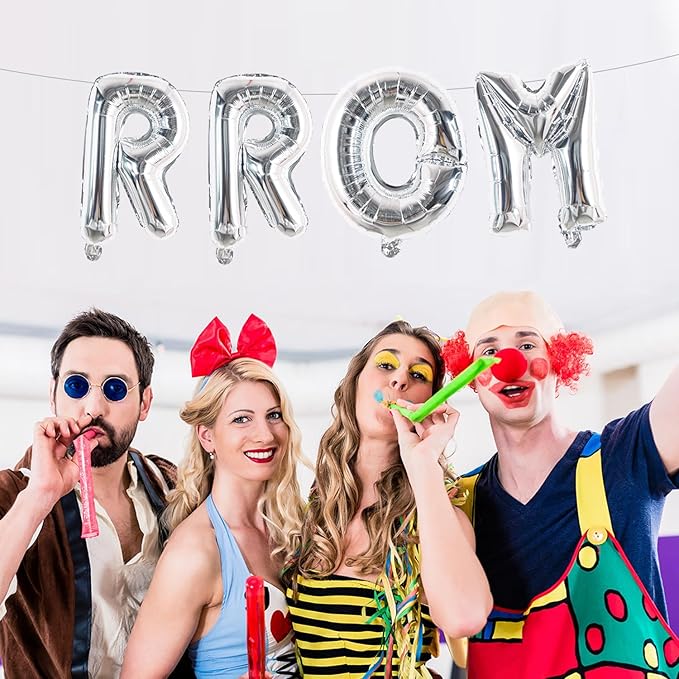 TONIFUL 52 Pcs Letter Balloons 16 Inch Silver Letter A-Z Balloons Custom Phrase Mylar Foil Alphabet DIY Personalized Phrase Banner for Birthday Anniversary Celebration Graduation Party Supplies Decor