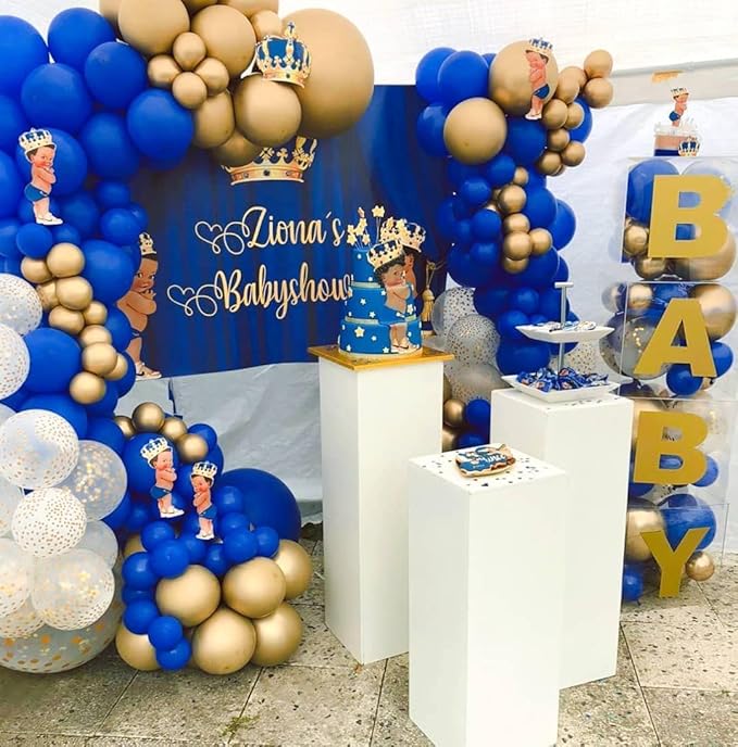 Bezente Pro Duralatex Royal Blue Balloons - 3.2g Premium 100 Pack 12 inch Blue Balloons for Long-Lasting Professional Party Decorations, Large Birthday Graduation Wedding