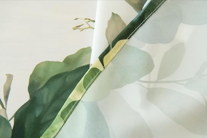 Summer Spring Tablecloth – Waterproof, Stain Resistant, Eucalyptus Floral Design for Dining, Kitchen, Outdoor, Picnic, Easy Clean, Vibrant and Durable Home Decor, W52 x L70