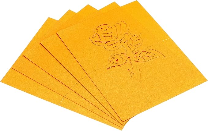 YOKIVE Place Cards for Table Setting, 25Pcs Name Cards Wedding Place Cards Table Place Cards Rose Blank Card for Wedding Reception Dinner Party, Yellow