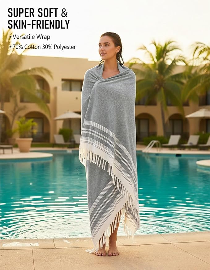 Large Throw Blanket Yoga Blanket Turkish Beach Towel Mens Birthday Gift Idea Dad Father Day Husband Brother Uncle Boyfriend Male Grandpa Him Appreciation Thank You Retirement 60th 50th 40th 30th