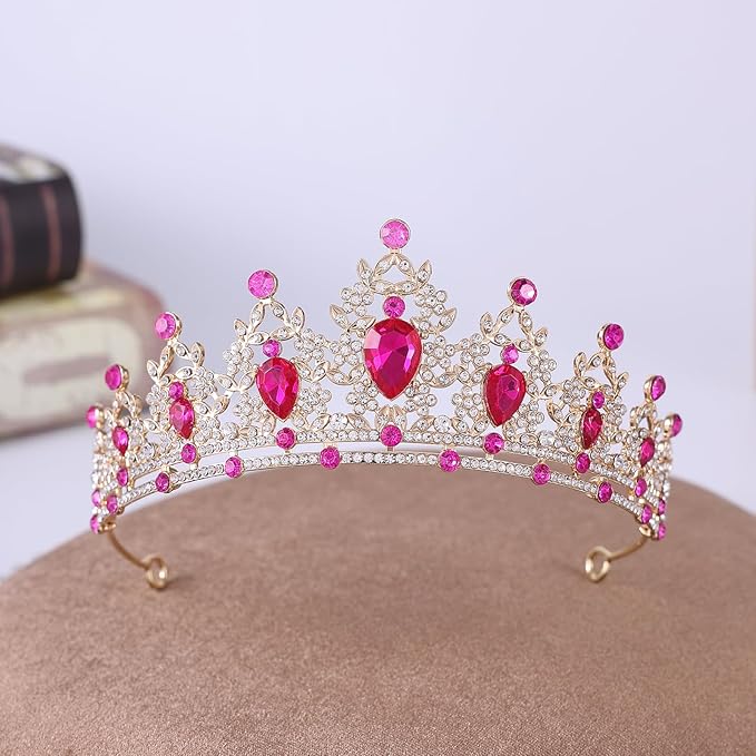 Princess Tiara and Crown for Women Wedding Tiaras for Bridal girls Tiaras and Crystal Crowns Rhinestone Headband Metal Hair Accessories for Costume Birthday Party Prom Gifts