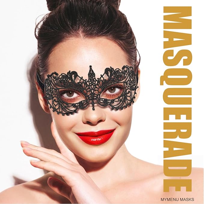 MYMENU Masquerade Masks for Women Couple Men Venetian Mask Halloween Carnival Mask for Party Prom Costume