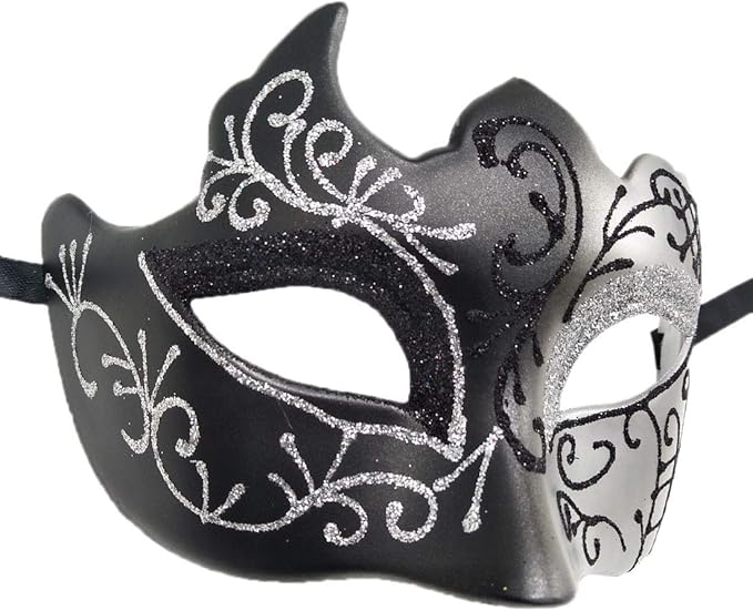 Coolwife Couples Masquerade Masks Metal Venetian Mardi Gras Party Evening Prom Costume Mask