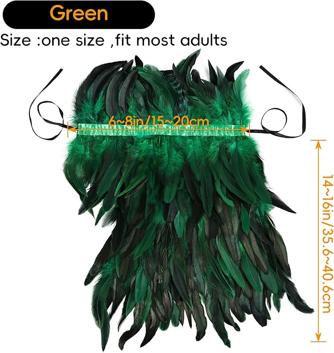 Gothic Natural Feather Shrug Feather Shawl Wrap Cape Victorian Collar for Halloween Cosplay Party Costume Accessories