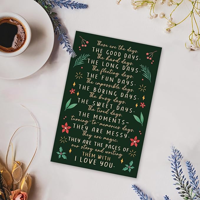 Romantic Christmas Card for Him Her, Warm Holiday Wishes Card for Husband, Wife, Partner, Christmas Wedding Gift for Couples, Lovers