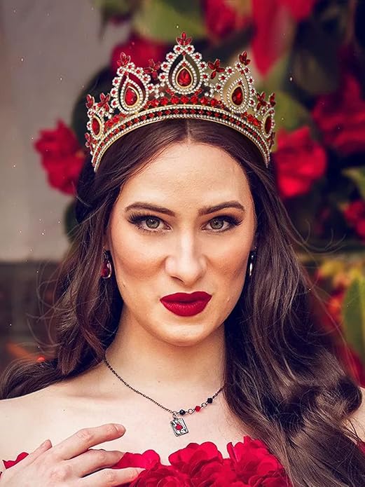SWEETV Queen Crown for Women,Wedding Tiara for Bride,Princess Tiara,Quinceanera Pageant Crown Diadem