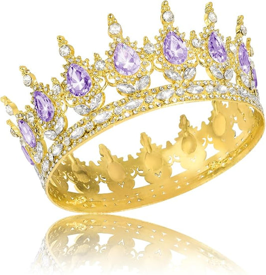 Crown for Women Crystal Rhinestone Wedding Tiara Queen Hair Accessories for Birthday Prom Pageant Princess Headband